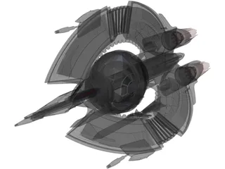 Star Wars Droid Tri-Fighter 3D Model preview