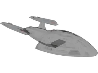 Nova Class Starship 3D Model preview