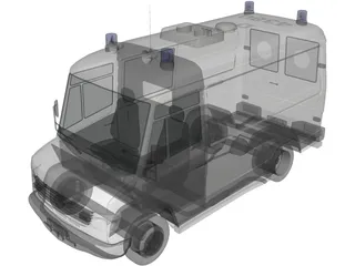 Mercedes-Benz Vario Rettungs 3D Model preview