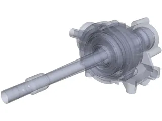 Bell 206 Gearbox 3D Model preview