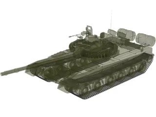 T-80 Russian Tank 3D Model preview