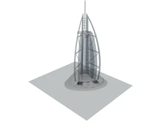 Burj al-Arab 3D Model preview