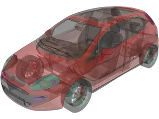 Fiat Punto (2012) 3D Model preview
