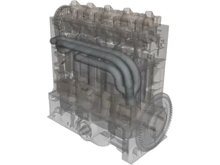 Citroen/Peugeot Engine 3D Model preview