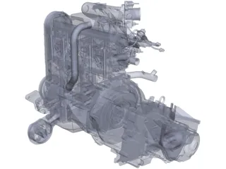 Vaz 21083 Engine 3D Model preview