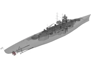 Gneisenau Cruiser 3D Model preview