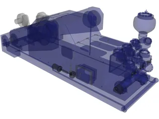 Mud Pump 3D Model preview