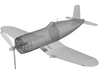 World War Two Fighter Plane 3D Model preview