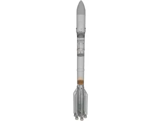 Proton Rocket 3D Model preview