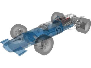 Matra F1 Racing Car (1967) 3D Model preview