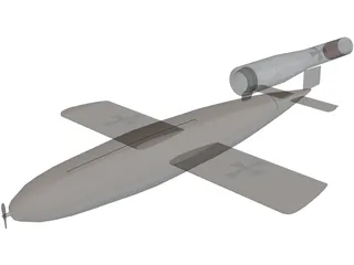 V-1 Buzz Bomb 3D Model preview