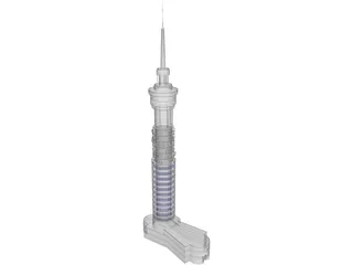 Telecom Tower 3D Model preview