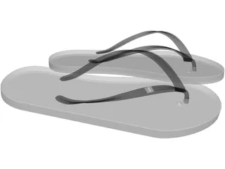 Flipflops 3D Model preview