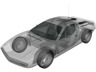 Maserati Merak (1972) 3D Model preview