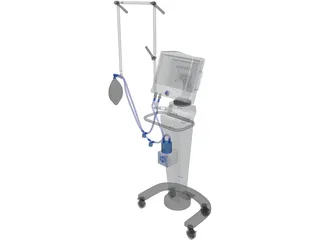 Hospital Ventilator 3D Model preview