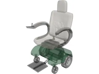 Power Wheelchair 3D Model preview