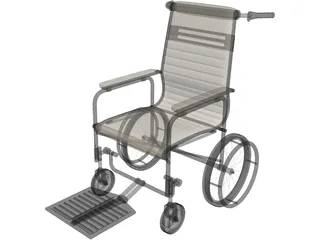 Manual Wheelchair 3D Model preview