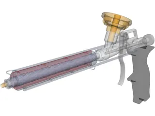 Foam Gun 3D Model preview