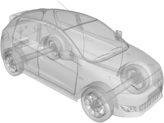 Mitsubishi Mirage (2013) 3D Model preview