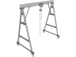 Crane Pont Roulant 3D Model preview