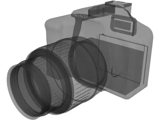 Nikon D5200 3D Model preview