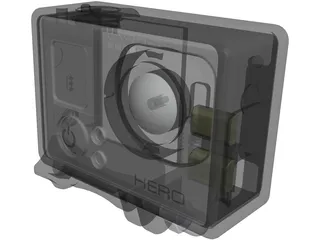 GoPro Hero 3 HD Camera 3D Model preview