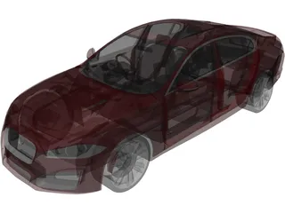 Jaguar XFR (2012) 3D Model preview