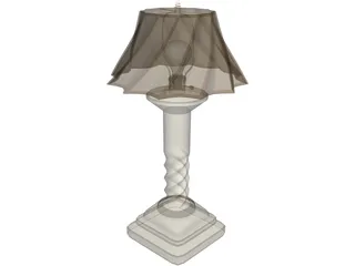 Cream Lamp 3D Model preview
