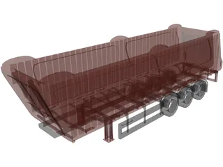Truck Trailer 3D Model preview