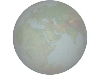 Earth Globe 3D Model preview