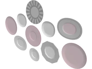 Decorative Plates 3D Model preview