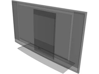 LG Flat TV Screen 3D Model preview