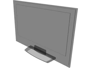 Panasonic Flat TV 3D Model preview