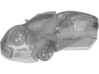 Audi R8 Spyder V10 3D Model preview