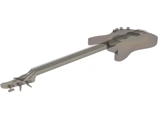 Bass Guitar 3D Model preview