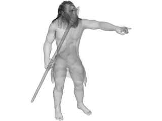 Caveman Hunter 3D Model preview