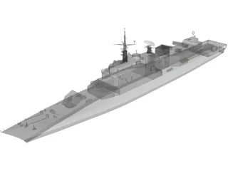 Maestrale Frigate 3D Model preview