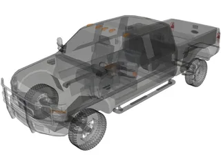 Ford F-250 XLT Short Box (2010) 3D Model preview