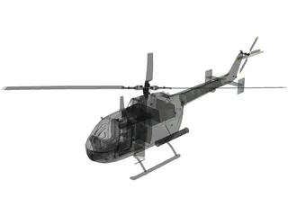 MBB Bo 105 3D Model preview