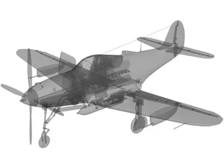 Bell P-39 Airacobra 3D Model preview