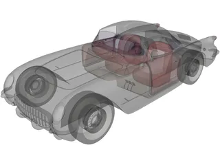 Chevrolet Corvette (1954) 3D Model preview