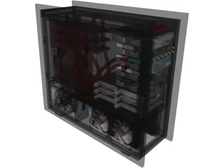 Romulus Full Tower Gaming Desktop 3D Model preview