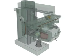 Milling Machine 3D Model preview