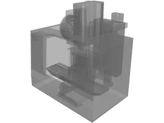 Haas VF-2 CNC Rotary Mill 3D Model preview