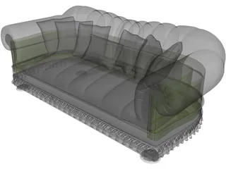 Sofa Jumbo Style 3D Model preview
