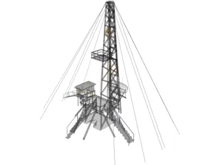Oil Platform 3D Model preview