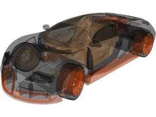 Bugatti Veyron Super Sport 3D Model preview