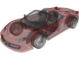 Ferrari 458 Spider 3D Model preview