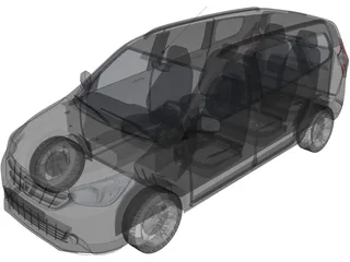 Dacia Lodgy (2012) 3D Model preview