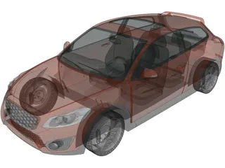 Volvo C30 (2010) 3D Model preview
